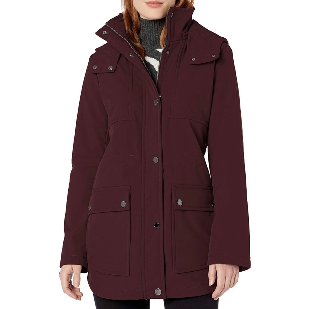 NWT Kenneth Cole New York Hooded Soft Shell Jacket